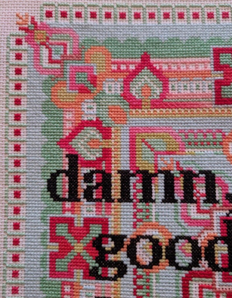 Damn, It Feels Good to be a Gangster FUNNY instant download cross stitch PATTERN Samwise Simple Stitch image 4