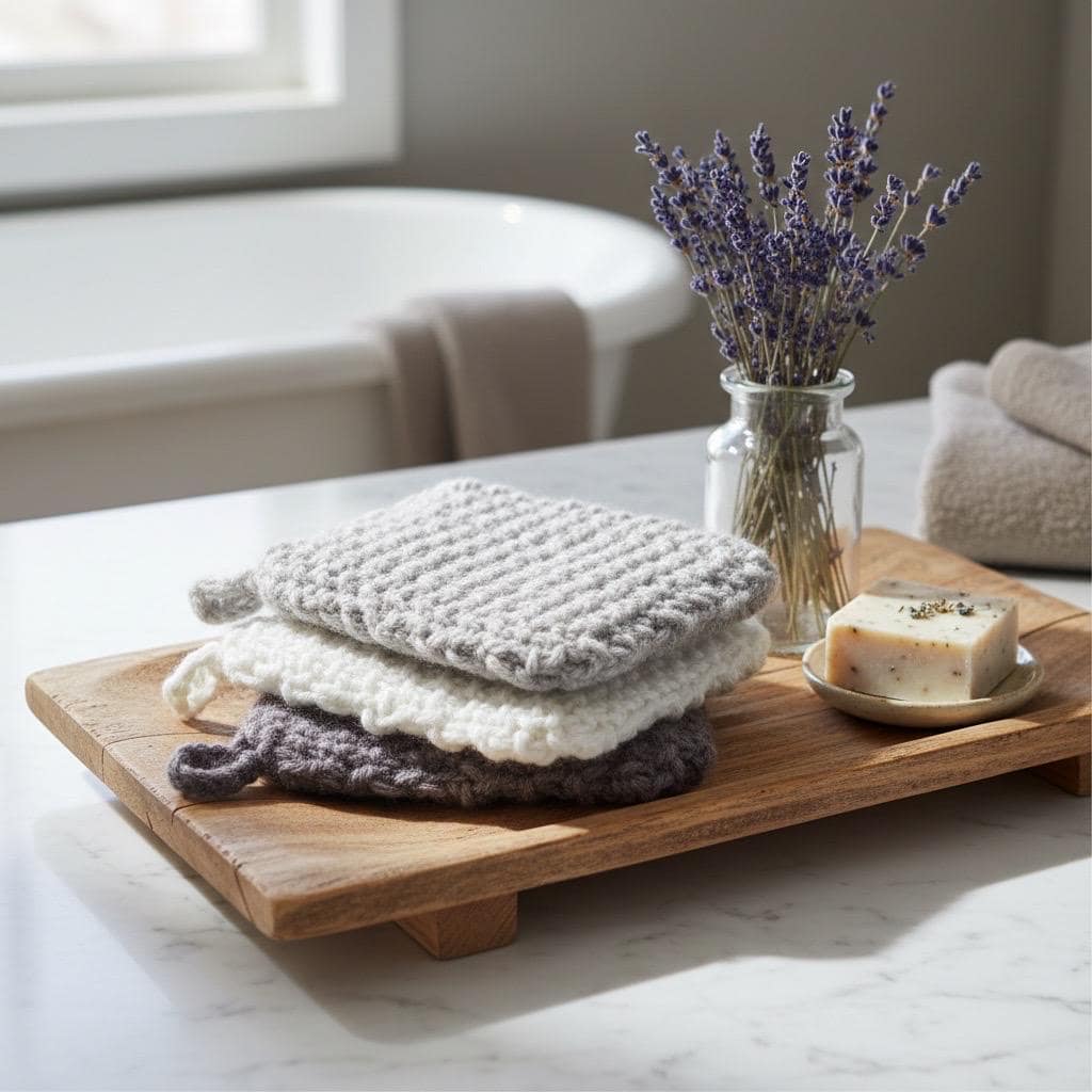 Hand Knitted Self-Felting 100% Wool Soap Saver for Self-Care