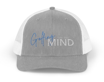 Golfing on the Mind Snapback Trucker Cap - Unisex Golf Mesh Hat, Love of Golf Geschenk Cap, Golf Lover Hat, Golfing Cap, Golf Hat für Männer und