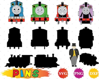 Thomas and friends svg,dxf,png/Thomas and friends clipart for Design,Print,Silhouette, Cricut