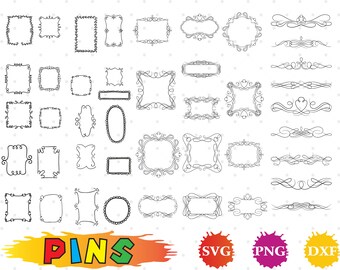 Frame svg,dxf for Silhouette, Cricut,Design,Print and any more