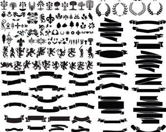 Ribbon svg/Banner svg/Wreaths svg/ Element svg,dxf,ai for Silhouette, Cricut,Design,Print and any more