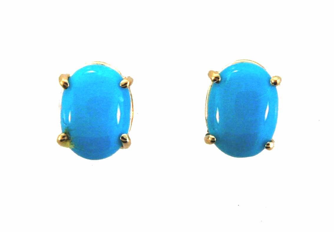 GEMistry Blue Sleeping Beauty Turquoise & Blue Topaz Cluster Lever Back  Earrings in Sterling Silver - 19FKPA