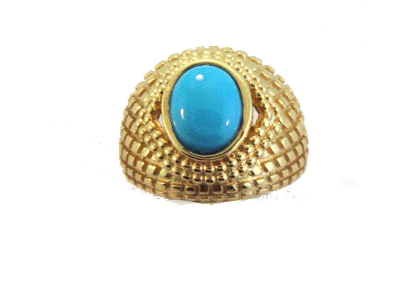 Turquoise, Sleeping Beauty, Natural Arizona Turquoise Ring.  Set in 14k Yellow  Gold.