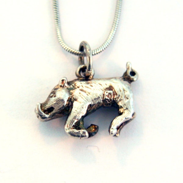 Pendentif en argent sterling PIG.