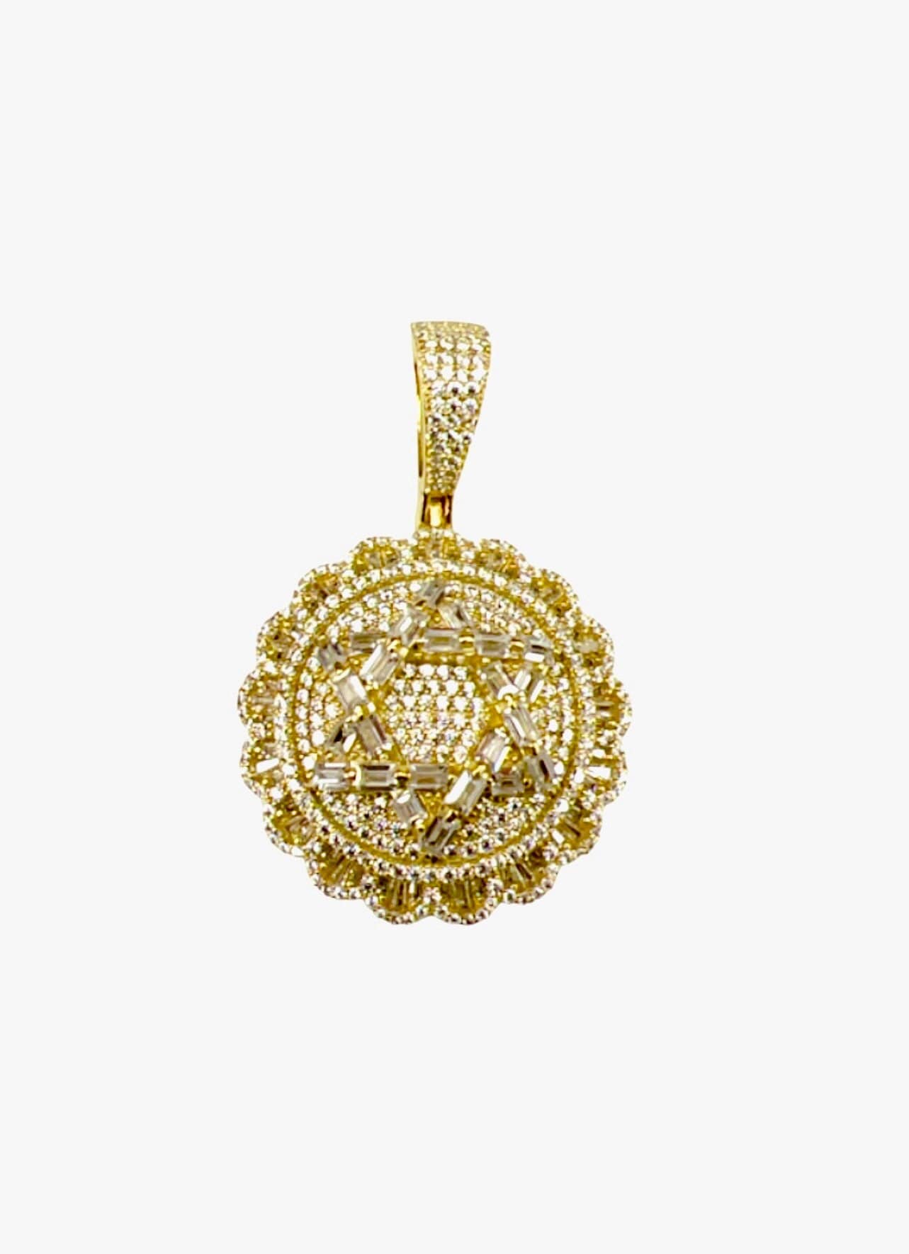 Collana Stella Di David In Acciaio Inossidabile Placcato Oro 18K - Ciondolo Esagramma 19x14 Mm, Catena Regolabile 46+5 Cm, Per Donna E Uomo, In Confezione Regalo