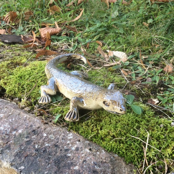 Lézard en grès - décoration originale