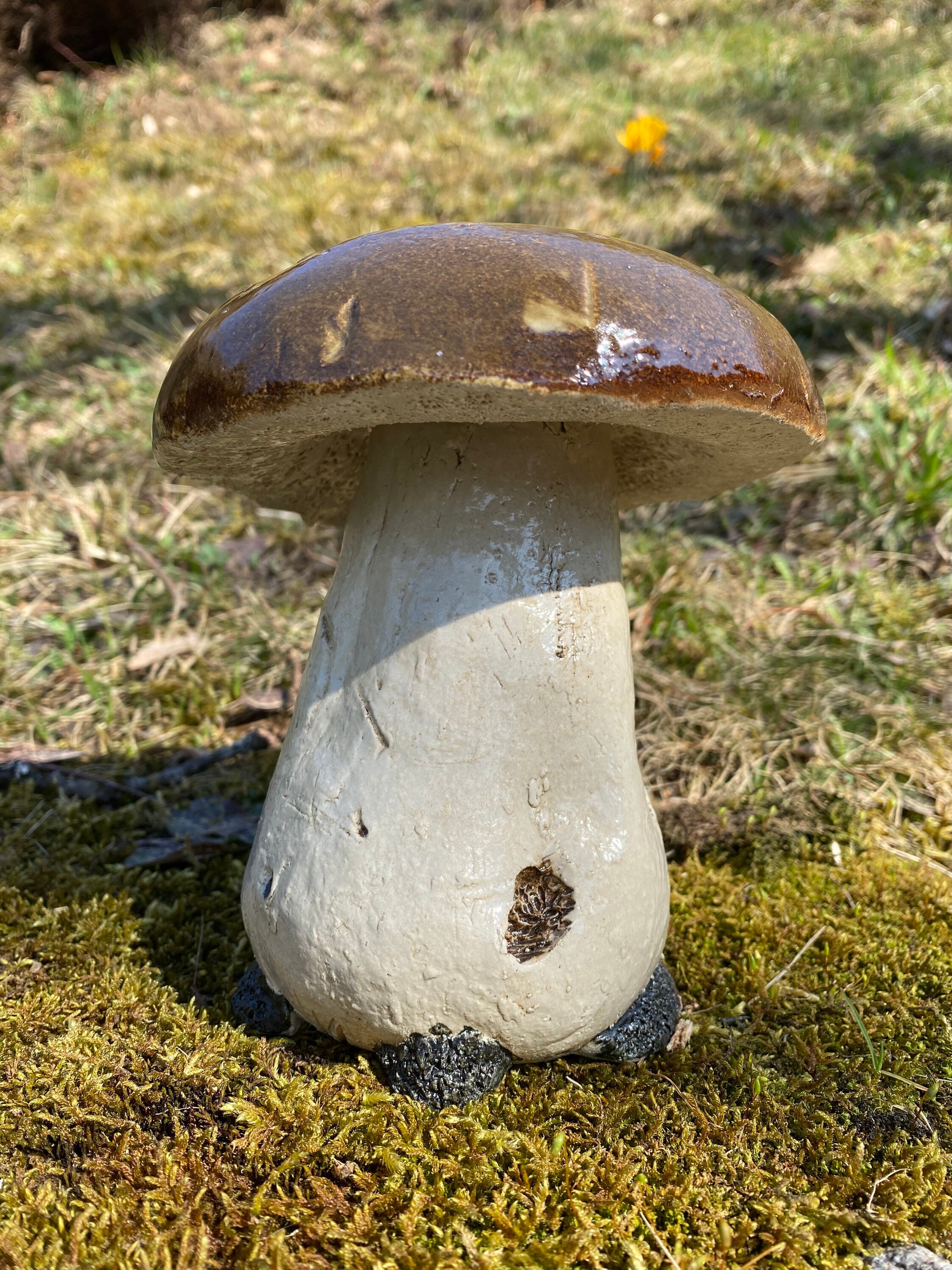 Champignon Cèpe en Grès - Décoration Originale