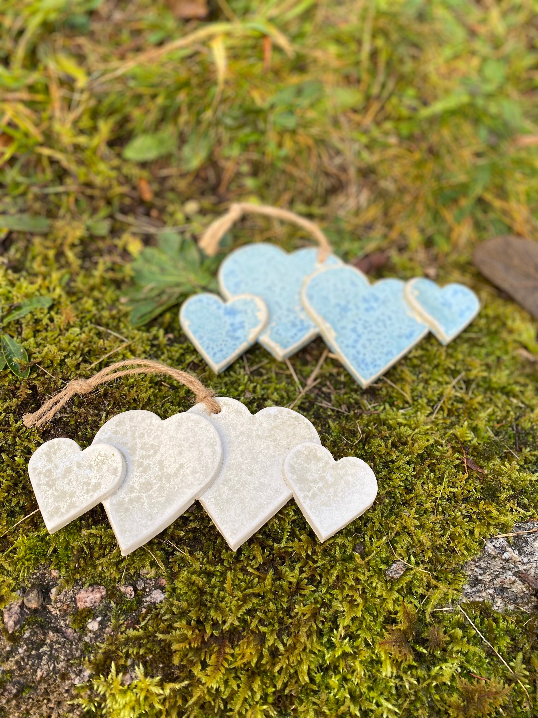 Cœur en Gres à Suspendre