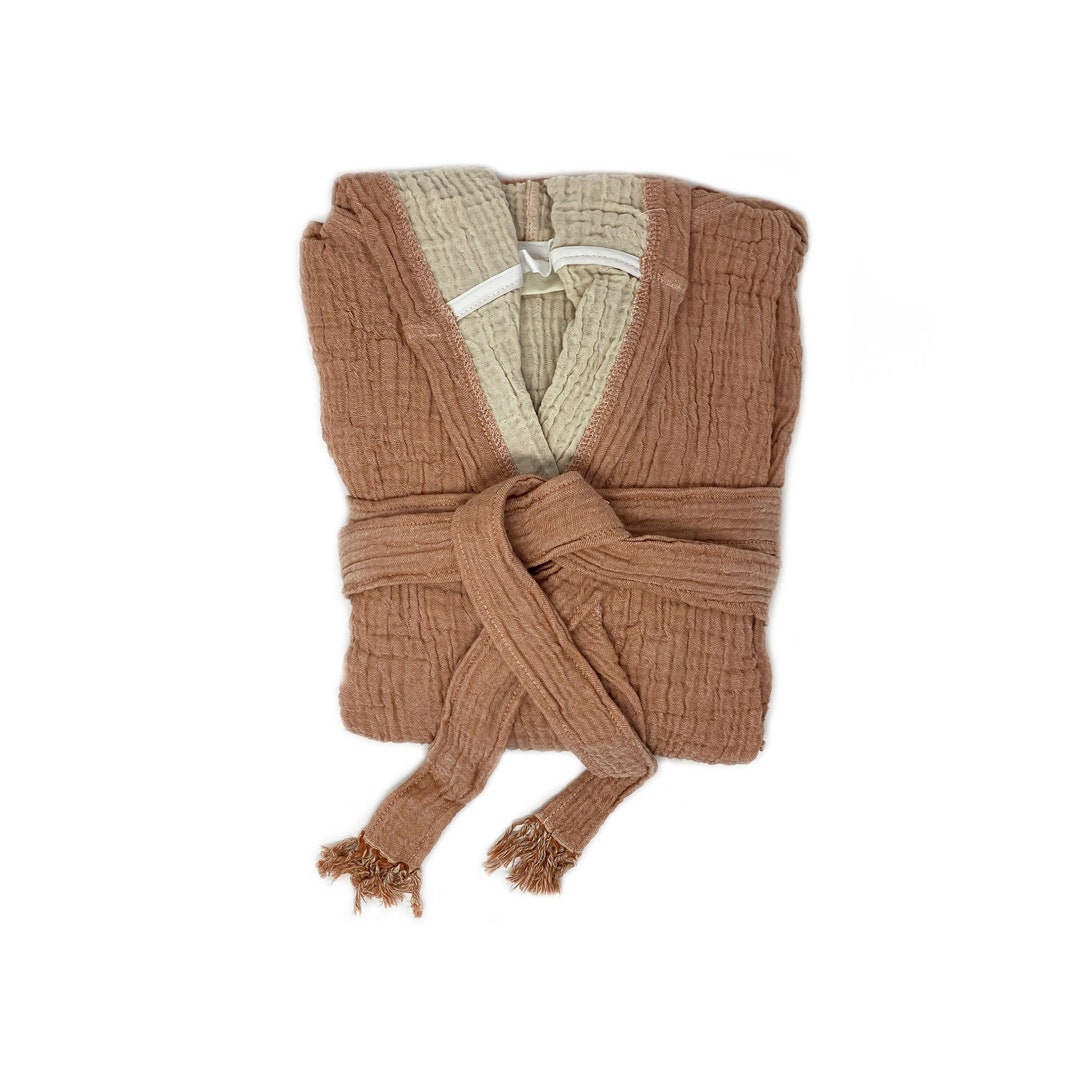 Turkish Gauze Bathrobe Muslin Organic Cotton Handwoven Soft Etsy