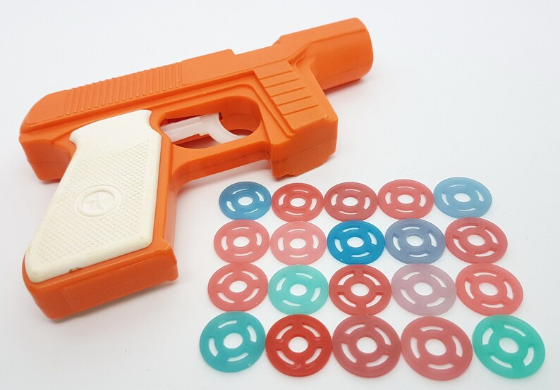 Vintage USSR Disk Gun Toy with 20 disks 1980s Etsy