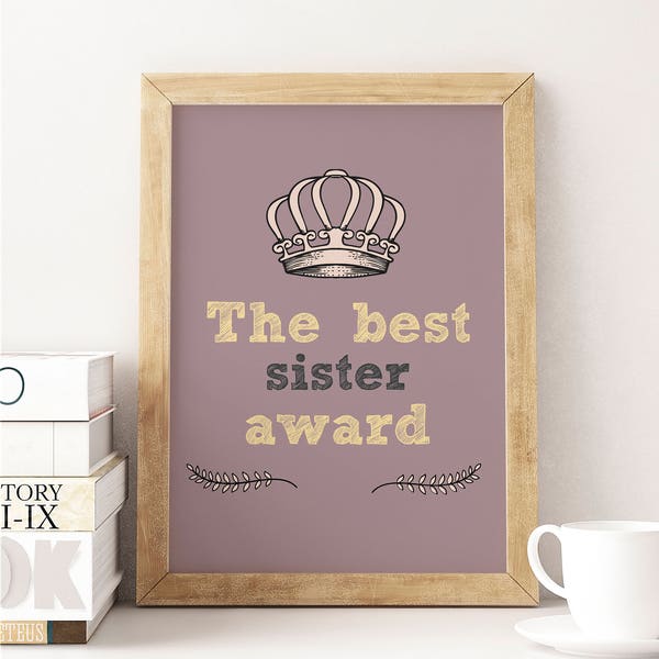 Best Sister Award - Etsy