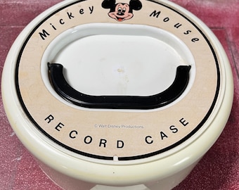 1970s Mickey Mouse Record Case or Holder with Handle