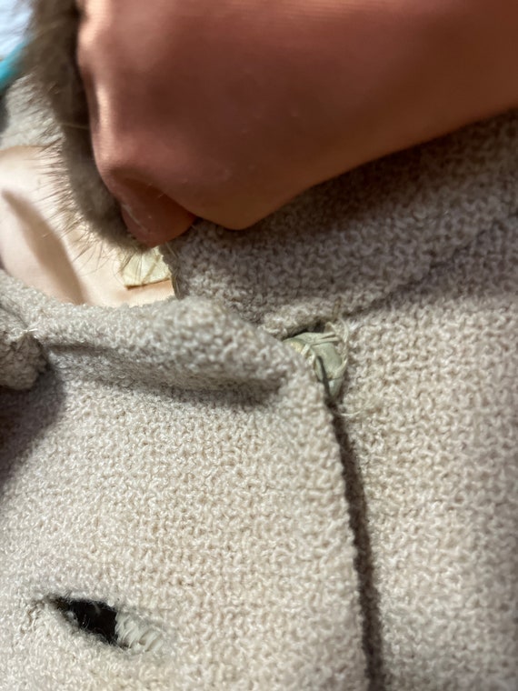 Vintage Stevens Hockanum Fabric Topaz Boucle Wool… - image 4