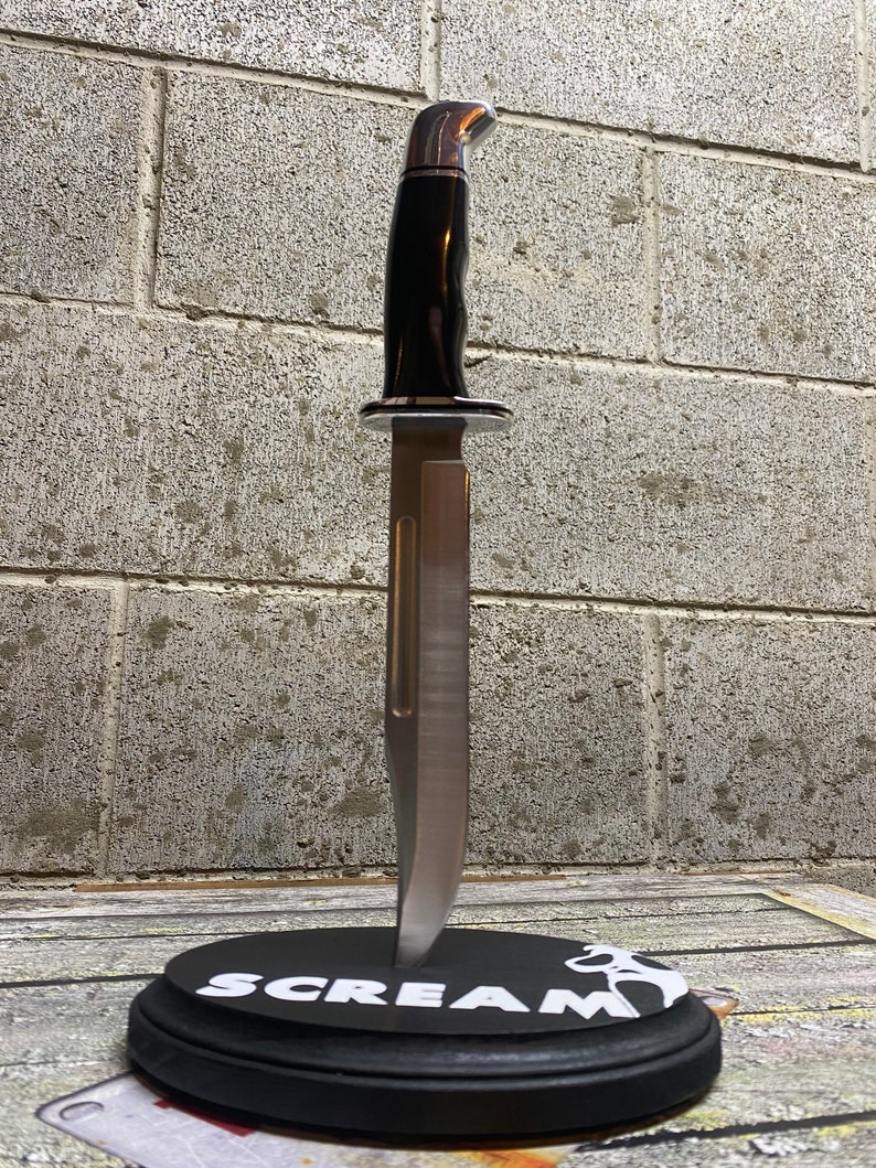 Scream Ghostface Buck Knife Display Stand Horror Movie Custom Etsy