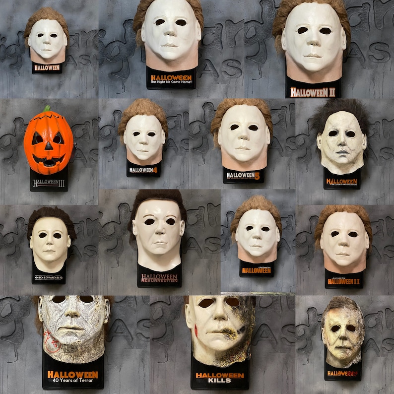 Halloween Ends Michael Myers Mask Wall Hanger Mask Stand Etsy