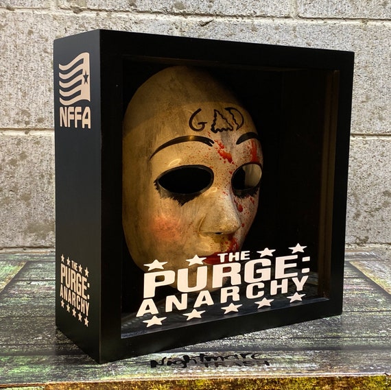The Purge Anarchy Movie God Mask Prop Display Shadow Box Frame - Etsy Israel