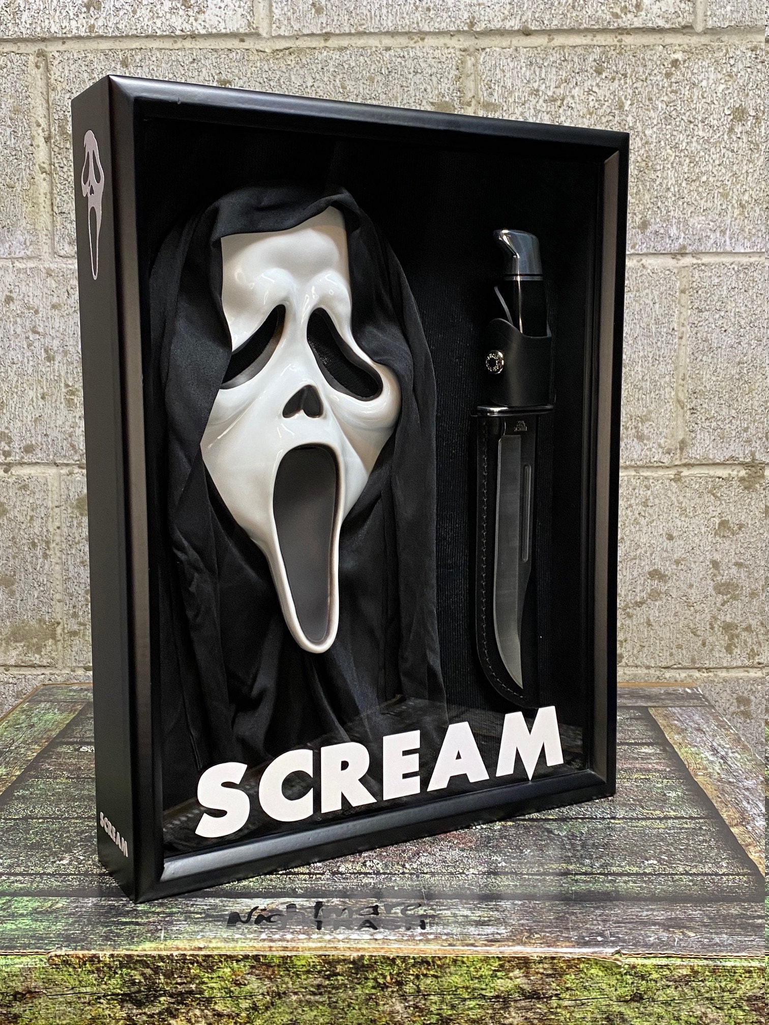 Scream Movie Ghostface Mask & Knife Shadow Box Horror - Etsy Denmark