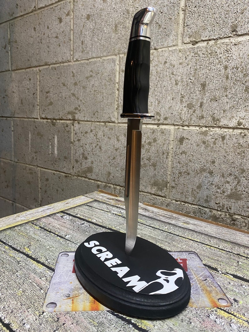 Scream Ghostface Buck Knife Display Stand Horror Movie Custom Etsy Canada