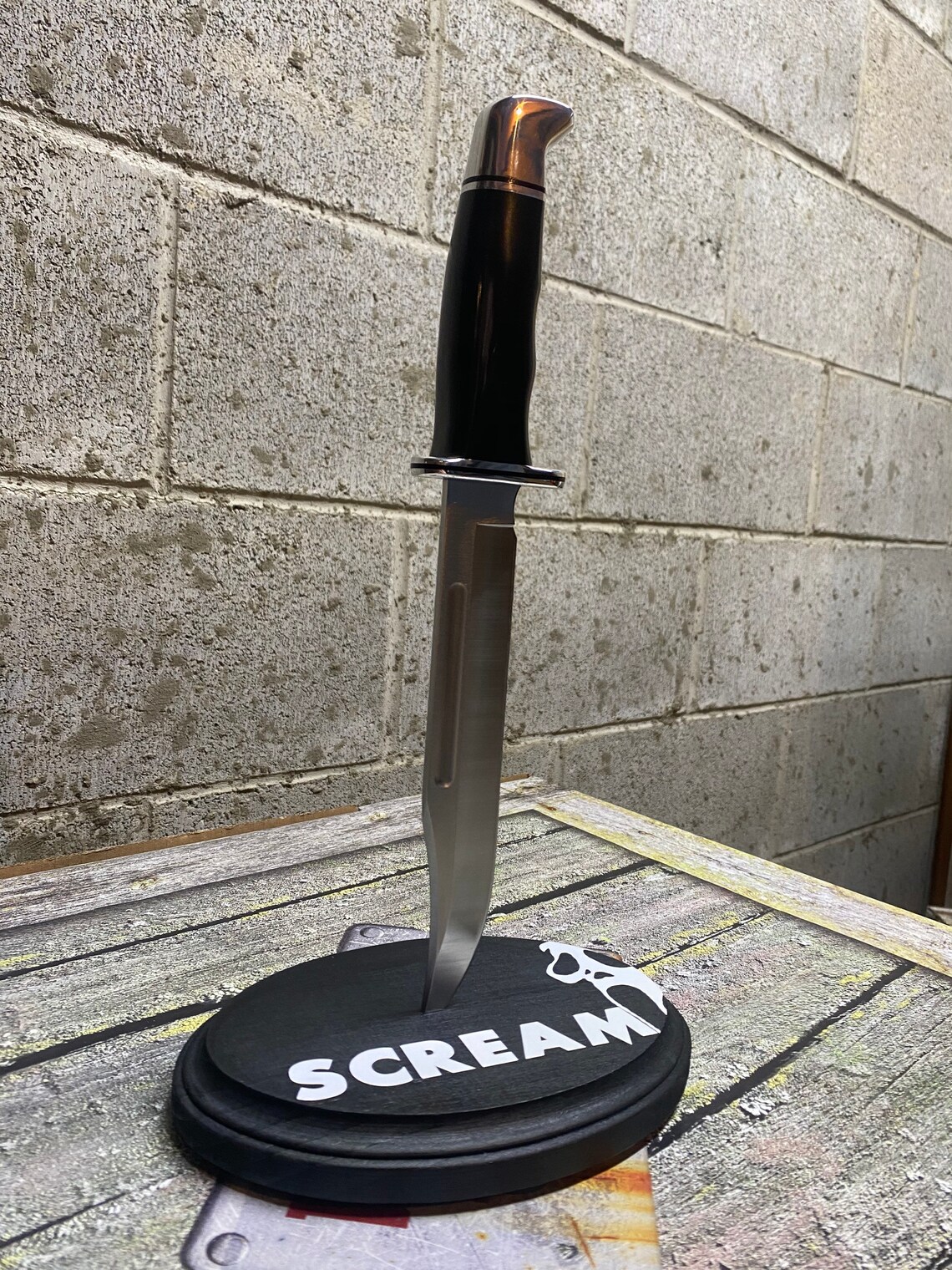 Scream Ghostface Buck Knife Display Stand Horror Movie Custom Etsy