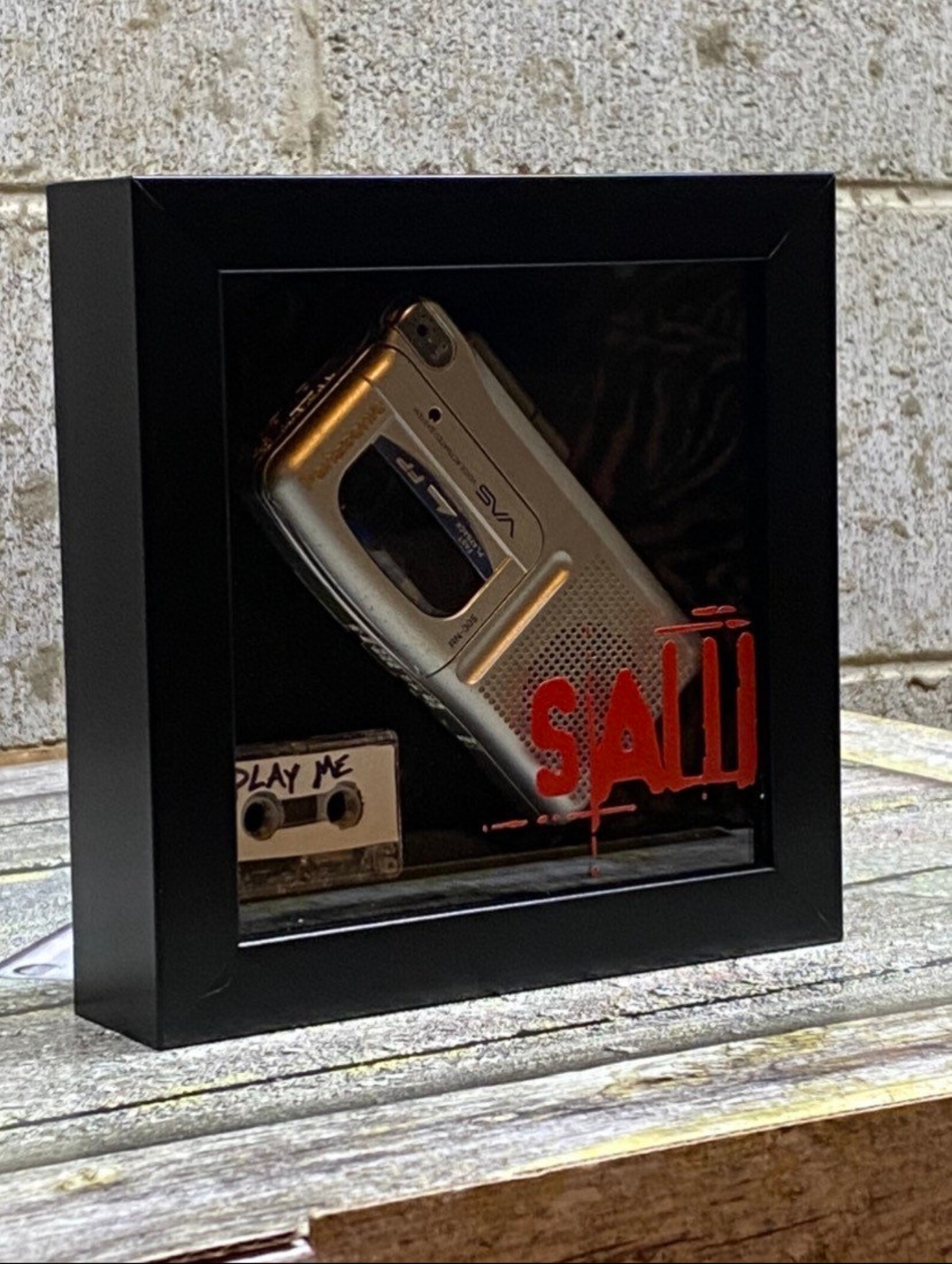Saw Movie Jigsaw Prop Replica Tape Recorder Display Shadow Box Etsy