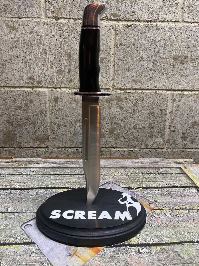 Scream Ghostface Buck Knife Display Stand Horror Movie Custom Etsy