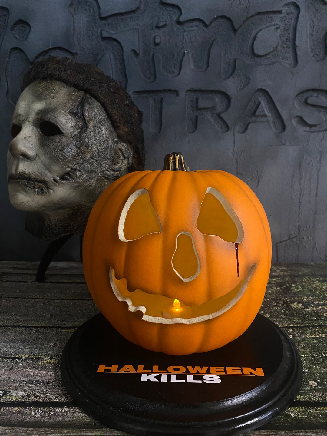 Halloween Kills Michael Myers HKills Light Up Pumpkin Horror Etsy 日本