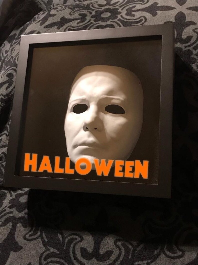Michael Myers Mask Halloween Movie Shadow Box Display Horror Etsy
