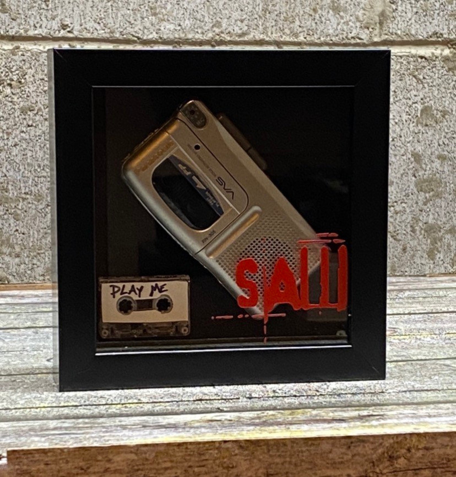Saw Movie Jigsaw Prop Replica Tape Recorder Display Shadow Box Etsy