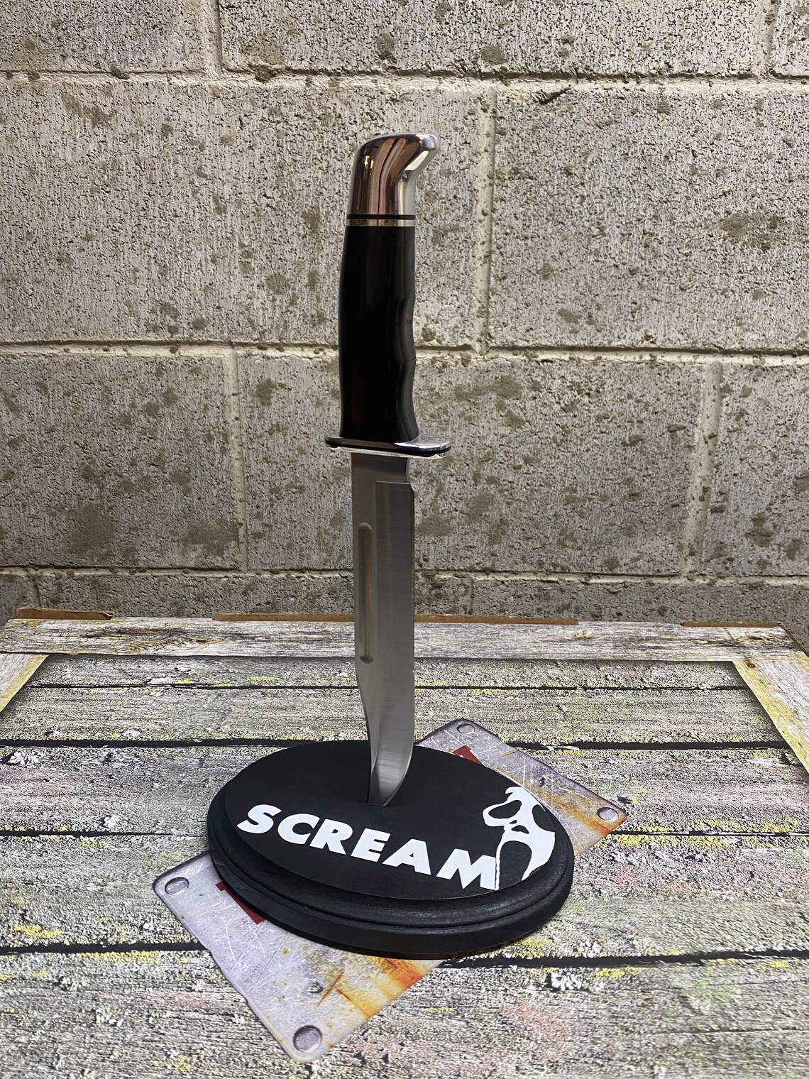 Scream Ghostface Buck Knife Display Stand Horror Movie Custom Etsy Canada