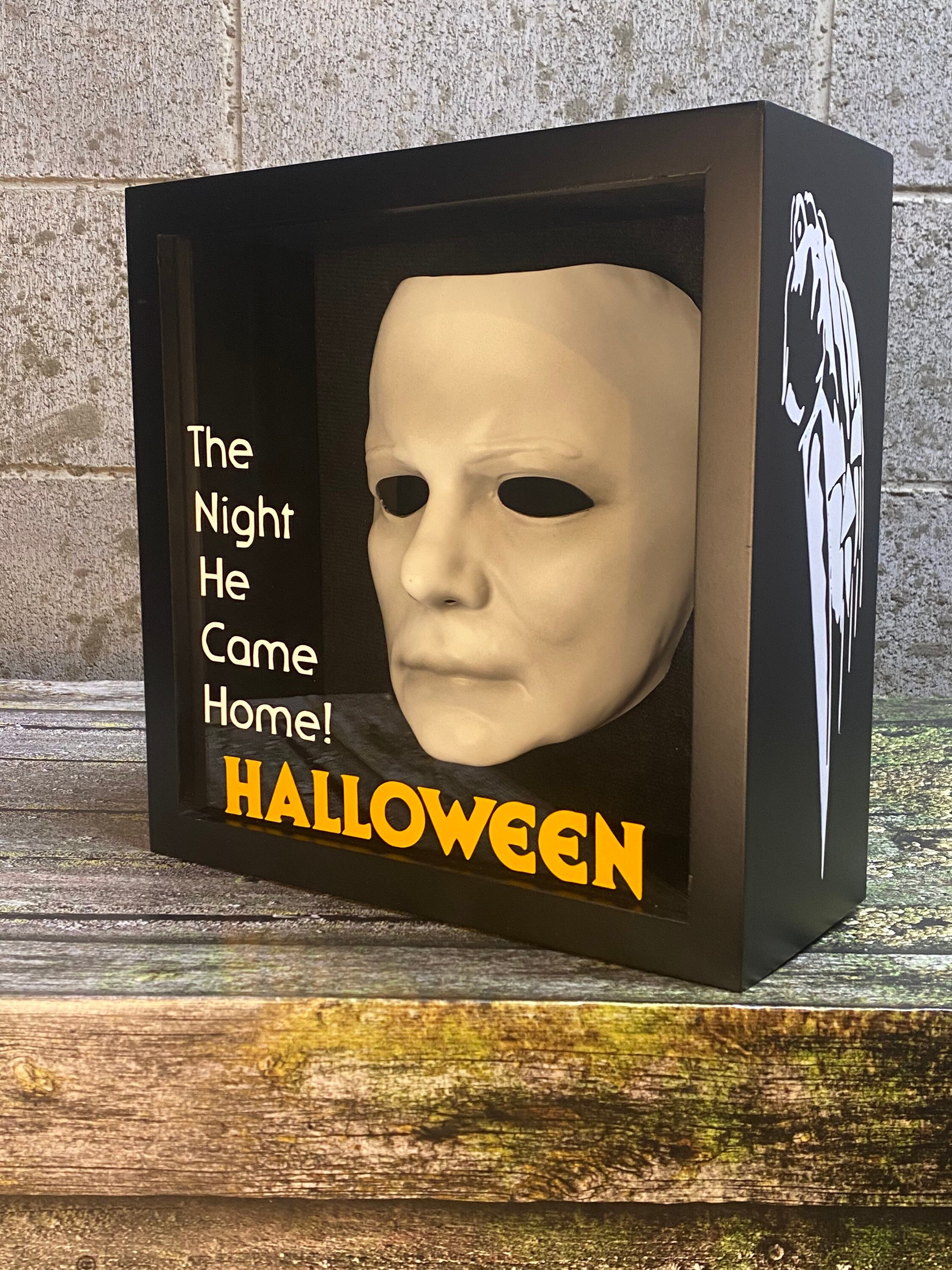 Michael Myers Mask Halloween Movie Shadow Box Display Horror Etsy