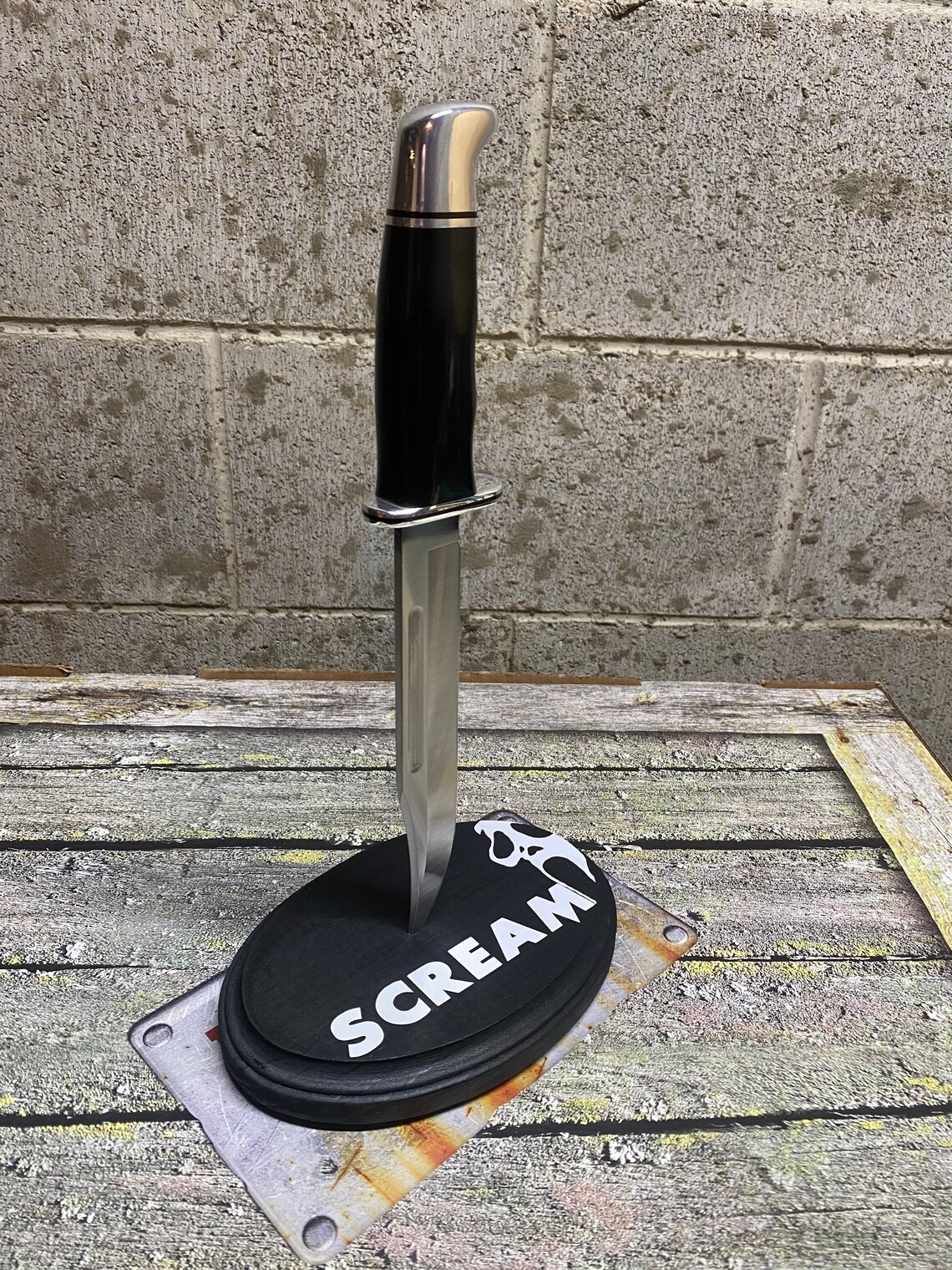 Scream Ghostface Buck Knife Display Stand Horror Movie Custom Etsy
