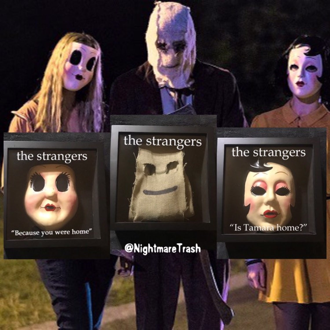 The Strangers Movie Mask Display 3 Piece Collection Prey at Etsy