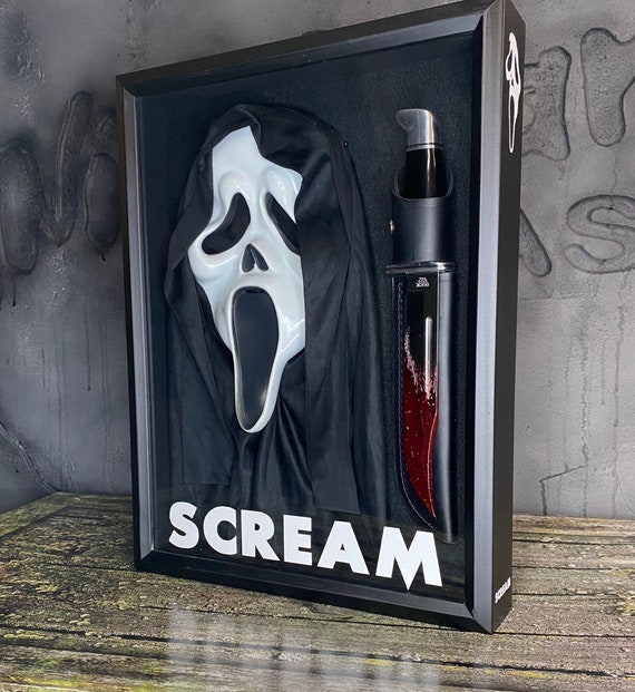 Scream Movie Ghostface Mask & Knife Bloody Shadow Box Horror Etsy België