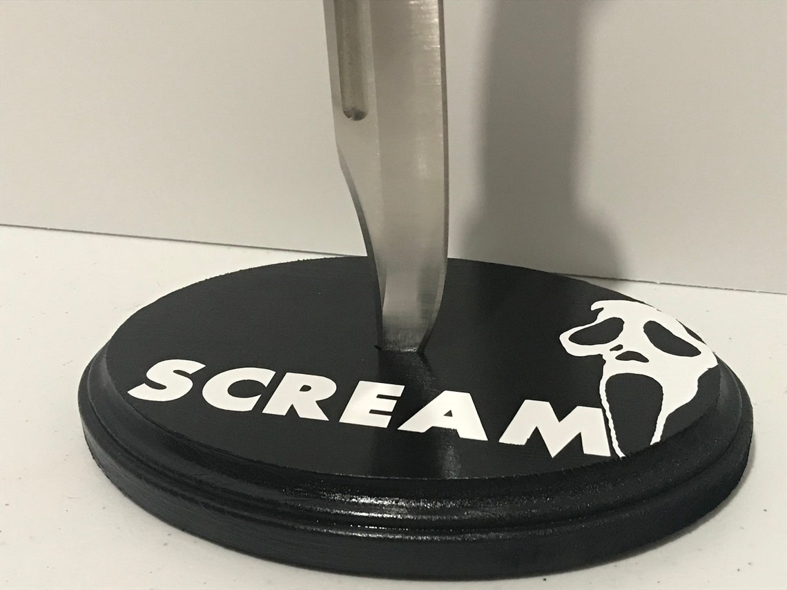 Scream Ghostface Buck Knife Display Stand Horror Movie Custom Etsy