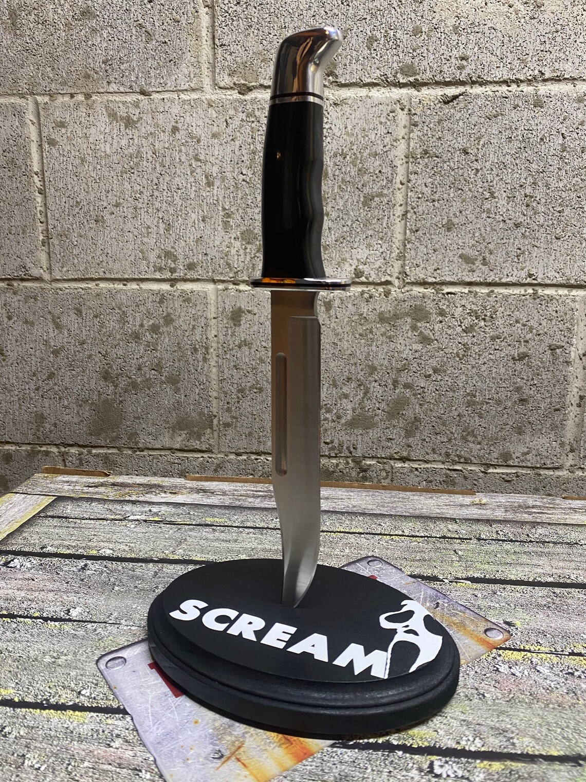 Scream Ghostface Buck Knife Display Stand Horror Movie Custom Etsy