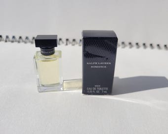 MINIATURA Ralph Lauren Romance, Eau de Toilette, EDT para Homens, 7 ml, Mini perfume vintage raro