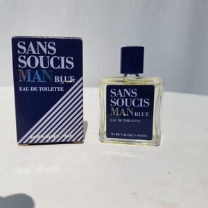 MINIATURE Sans Soucis Man Blue, Eau de Toilette, EDT, Vintage-Parfüm Mini 9 ml.