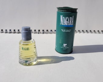 MINIATURE Niagara, Courreges, Paris, Eau de Toilette pour Hommes, Vintage Parfum Mini, 5 ML