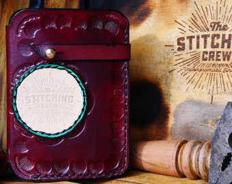 Handmade Leather Wallet "The Resistance" edition Mahogany