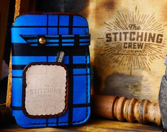 Handmade Leather Wallet "The Resistance" edition Blue