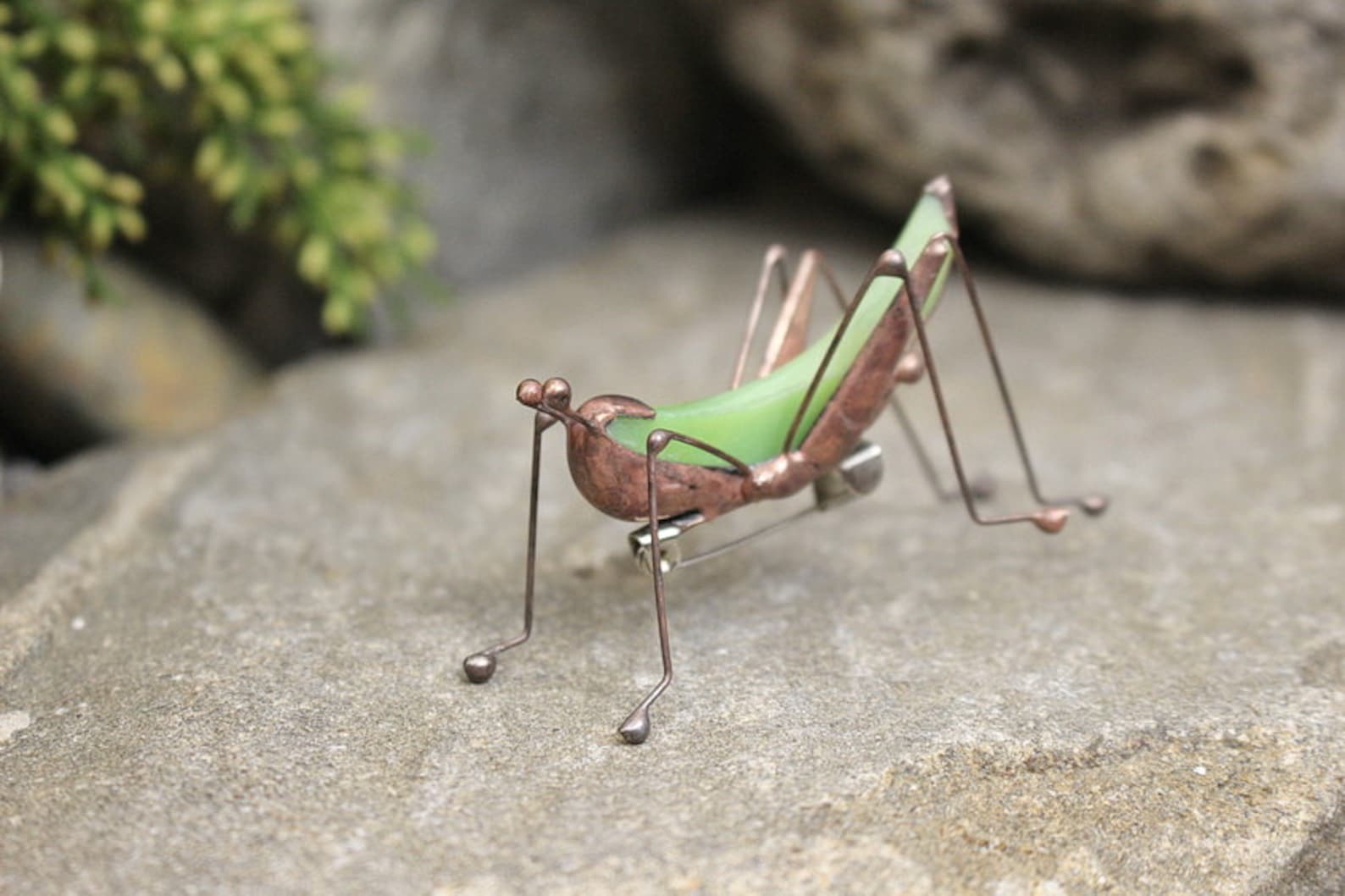 Nature Lover Gift Glass Grasshopper Insect Gift Jewelry Cricket Brooch ...