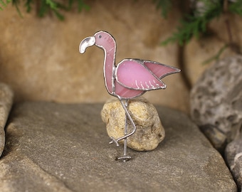 Pink flamingo bird brooch Summer brooch Pin Cute girls jewelry Exotic bird Pink brooch Exclusive Pins For Girl's brooch fun summer gift her