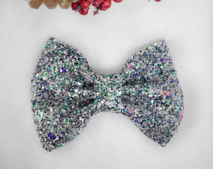 Glitter Christmas Bow (L Size - 10cm)