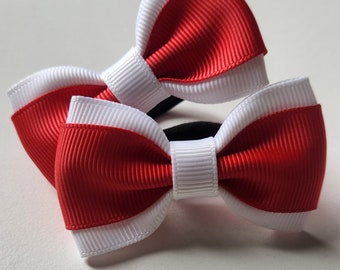 Team Canada: Single bow or Pigtails set (S size - 6cm)