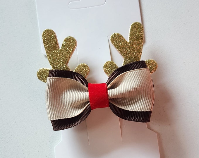 Reindeer Hair Clip - Christmas