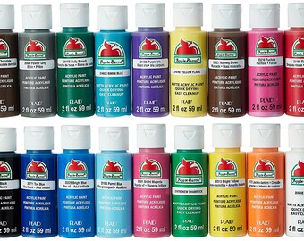 Apple Barrel Acrylic Paint Set, 18 Piece (2-Ounce), PROMOABI Best Selling Colors I