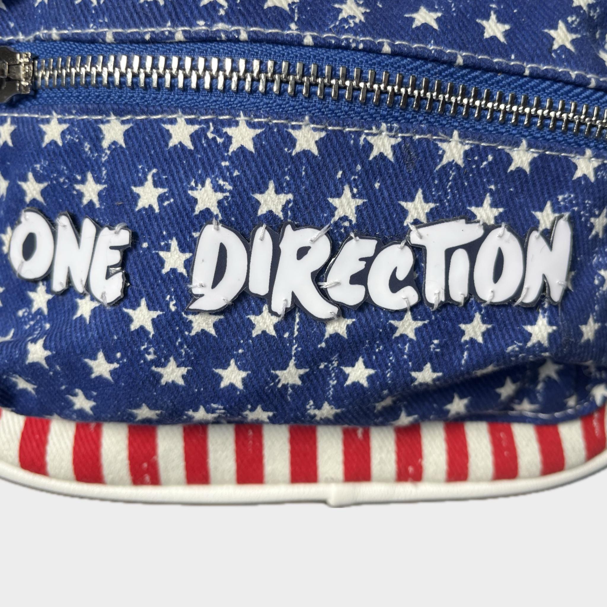 Handmade Upcycled One Direction Backpack: 1D Fan Art Collectible