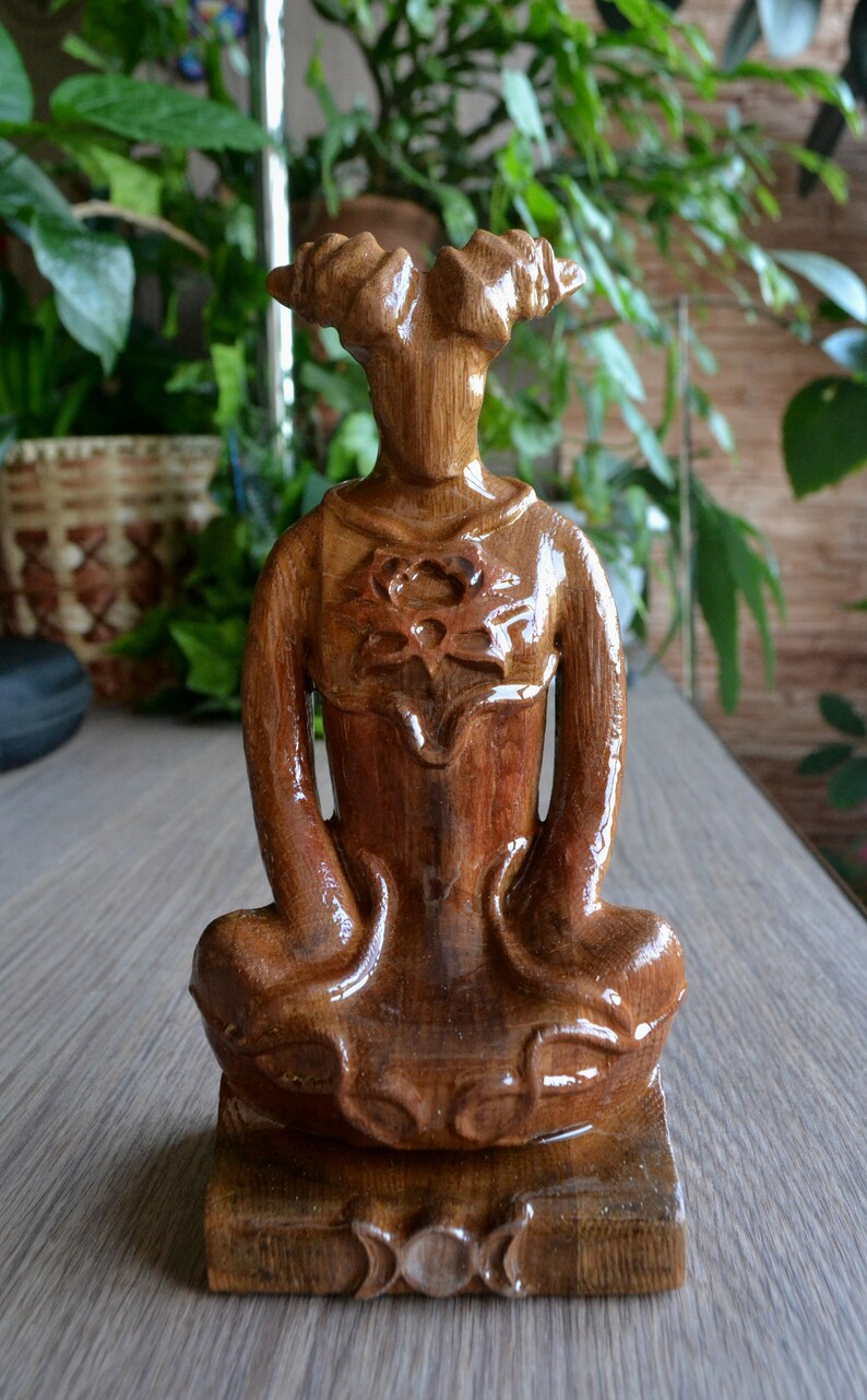 Horned god. Cernnunos Goddess Statue art for wicca altar. Etsy