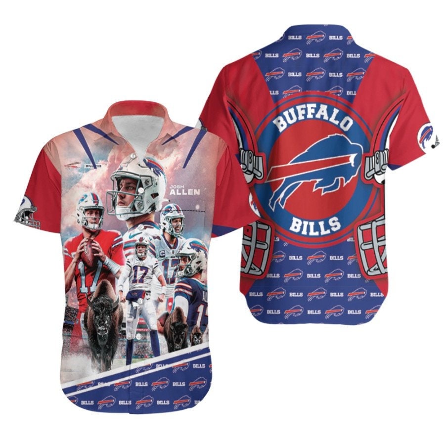 Josh Allen 17 Legendary Captain Buffalo Bills Hawaiian Shirt